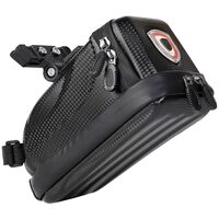 Borsa da bici con supporto da sella, arresto con segnale LED a 5 modalità, ricaricabile tramite USB, impermeabile, 2 L, West Biking, nera