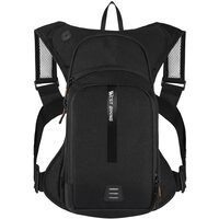 Zaino da trekking, ciclismo, corsa, moto, pieghevole, cinghie a X, jack per cuffie, multiscomparto, impermeabile, ultra leggero, tasca per sistema di idratazione, 10L, West Biking, nero