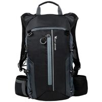 Zaino da bicicletta pieghevole, ultraleggero, impermeabile, tasca per sistema di idratazione, 10 litri, West Biking, nero con grigio