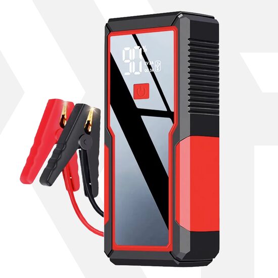  Arrancador de coche portátil multifuncional, 12V, 2000A, 26000 mAh, 44,4 Wh, función de batería externa, linterna LED, puerto EC-5, puerto USB, puerto tipo C