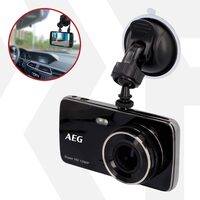 Dash cam per auto AEG DC2, FULL-HD 1296P, angolo di visione 120°, sensore G, rilevamento del movimento, visione notturna, 128 GB