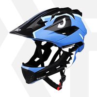 Kinderschutzhelm, Integralhelm, Fahrrad, Roller, Skateboard, Skates, Verstellsystem, Größe S (52-56 cm), EPS+PC, West Biking, Blau