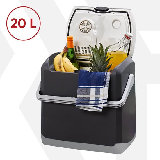 AEG KK20 refrigeratore portatile per auto, 12V, 230V, funzione di raffreddamento, capacità 20L, maniglia per il trasporto 42,5 x 30,8 x 42,5 cm
