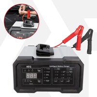 Raddrizzatore professionale per auto, digitale con microprocessore, funzione start, AEG, 10A, 6/12V