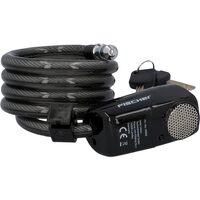Antifurto a spirale con chiave e antifurto, Fischer, lunghezza 120 cm, diametro 12 mm, volume 110 dB, staffa di montaggio