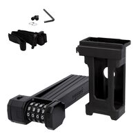 Lucchetto per bici pieghevole con supporto, Fischer, con codice, lunghezza 85 cm
