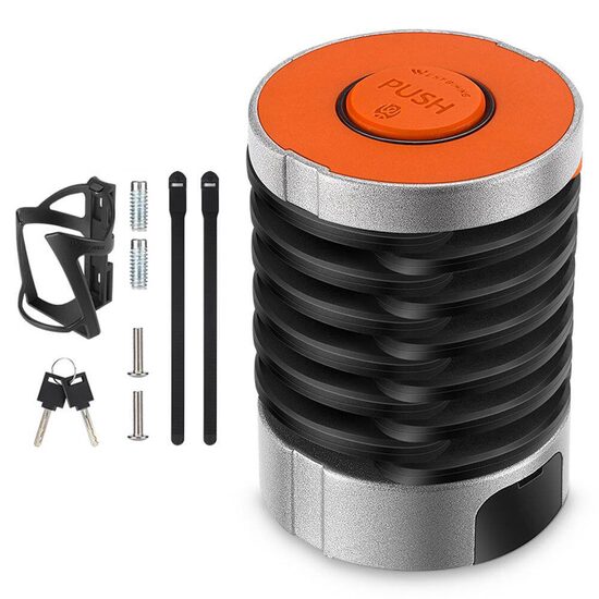 Mini antifurto pieghevole per bicicletta, monopattino, monopattino, acciaio inox 45 al carbonio spessore 5 mm, antitaglio, serratura a codice, West Biking, compatto e resistente, lunghezza 88 cm