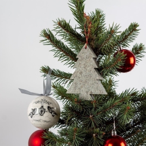 Decorazione natalizia - Abete ardesia Kavala SET (3 pezzi)