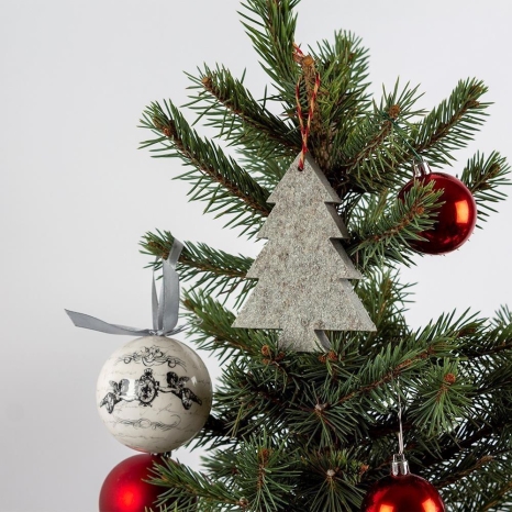 Decorazione natalizia - Abete ardesia Kavala SET (3 pezzi)