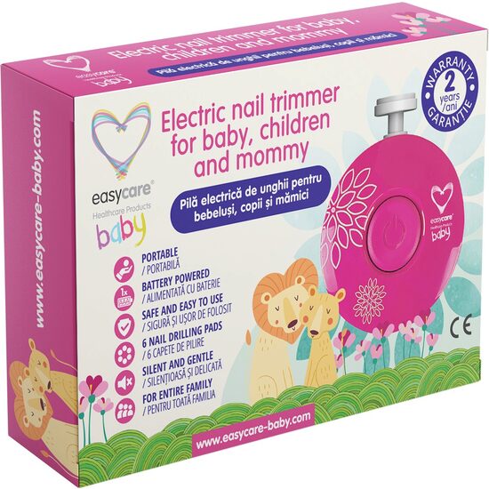 Elektrische nagelvijl voor baby's, kinderen en moeders - roze EASYCARE BABY