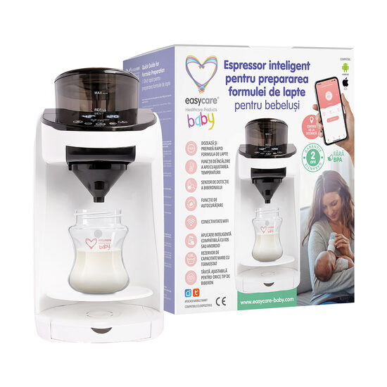 Intelligent espresso machine for preparing milk formula with the EASYCARE BABY application