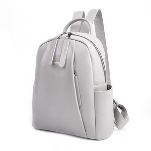 Mochila de piel color avellana