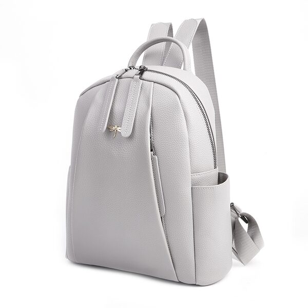 Mochila de piel color avellana