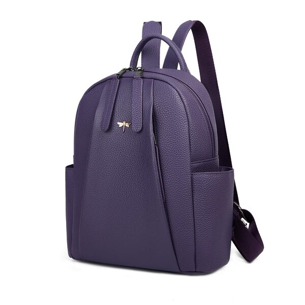 Mochila de piel color avellana