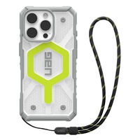 Funda UAG Pathfinder transparente MagSafe para iPhone 16 Pro con cordón de neón activo