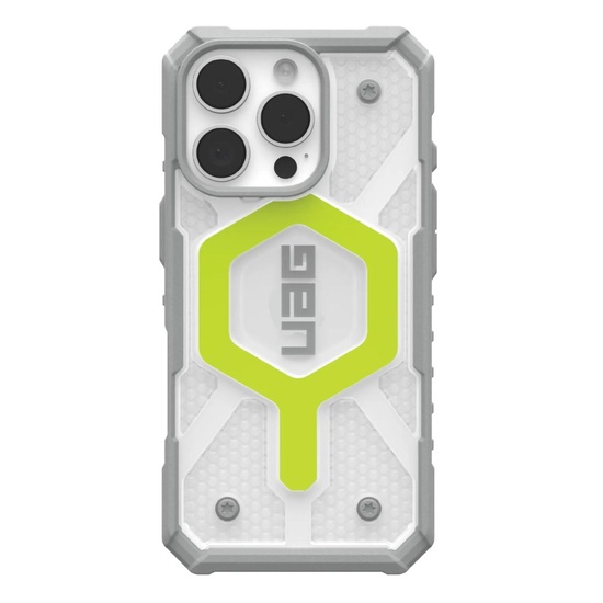Funda UAG Pathfinder transparente MagSafe para iPhone 16 Pro Active Neon