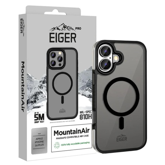 Eiger Case Pro MountainAir MagSafe iPhone 16 Plus Black