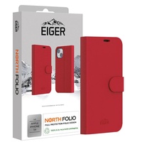 Eiger Husa North Folio Case iPhone 16 Rot