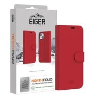 Eiger Husa North Folio Case iPhone 16 Pro Rot