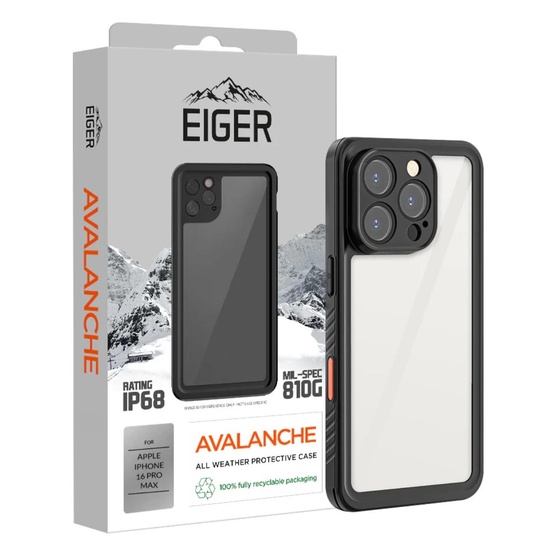 Custodia Eiger Avalanche per iPhone 16 Pro Max nera