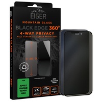 Eiger Folie Sticla Privacy Mountain Black Edge 360 GRS iPhone 16 Pro Max
