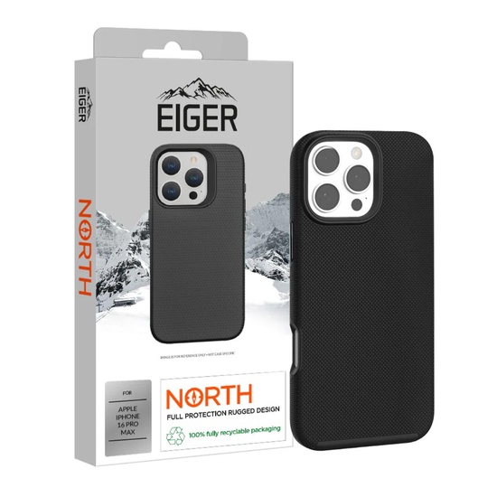 Funda Eiger Husa North para iPhone 16 Pro Max, color negro