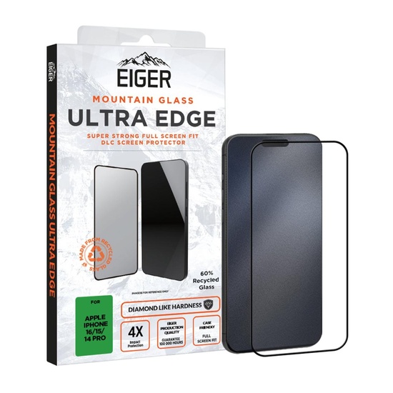 Película Eiger Mountain Glass Ultra GRS para iPhone 16/15/14 Pro transparente