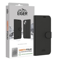 Funda tipo folio Eiger Husa North para iPhone 16 Pro, color negro