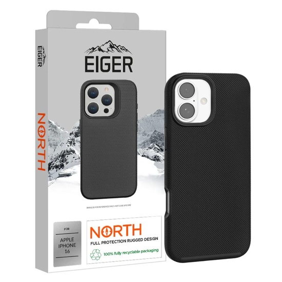 Funda Eiger Husa North para iPhone 16, color negro