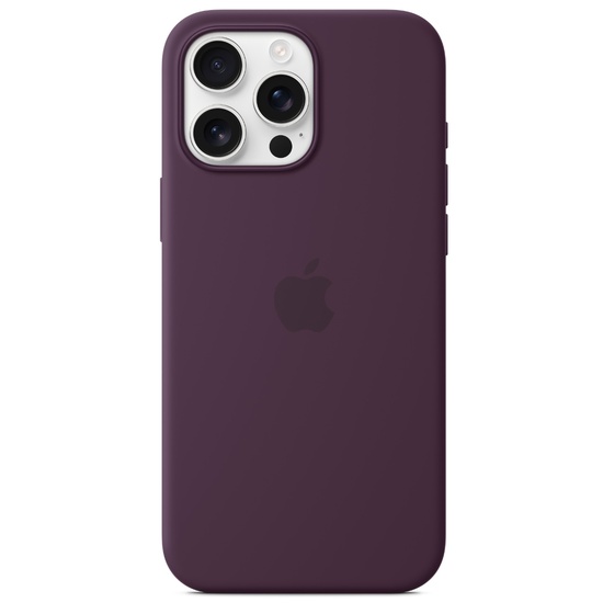 Funda de silicona original de Apple para iPhone 16 Pro, MagSafe, color ciruela