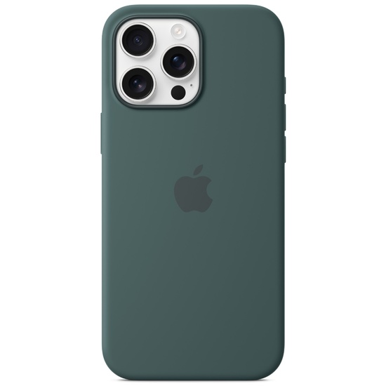 Funda de silicona original de Apple para iPhone 16 Pro Max, MagSafe, color verde lago (de temporada)