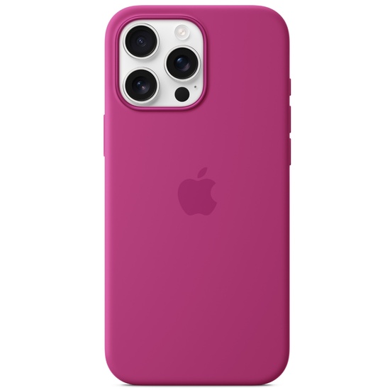 Funda de silicona original de Apple para iPhone 16 Pro Max, MagSafe, fucsia (de temporada)