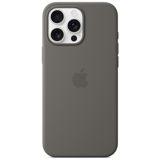 Funda de silicona original de Apple para iPhone 16 Pro, MagSafe, gris piedra