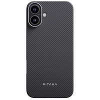 Pitaka Husa Ultra-Slim Aramid Magsafe iPhone 16 Zwart/Grijs