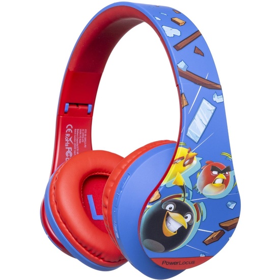 Auriculares PowerLocus para niños, inalámbricos, P2 Angry Birds Azul/Rojo
