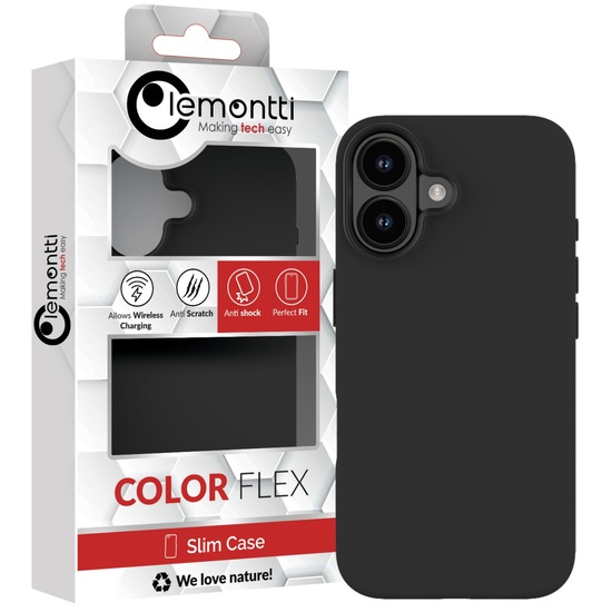 Lemontti Silikonhülle MagSafe iPhone 16 Schwarz