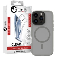 Lemontti Hülle Hybrid MagSafe iPhone 16 Pro Max Grau