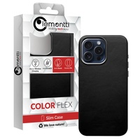 Lemontti leren hoesje MagSafe iPhone 15 Pro zwart