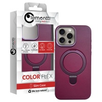 Lemontti MagSafe leren hoesje met standaard ring iPhone 16 Pro Visiniu