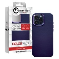 Custodia in pelle Lemontti MagSafe per iPhone 16 Pro Max viola