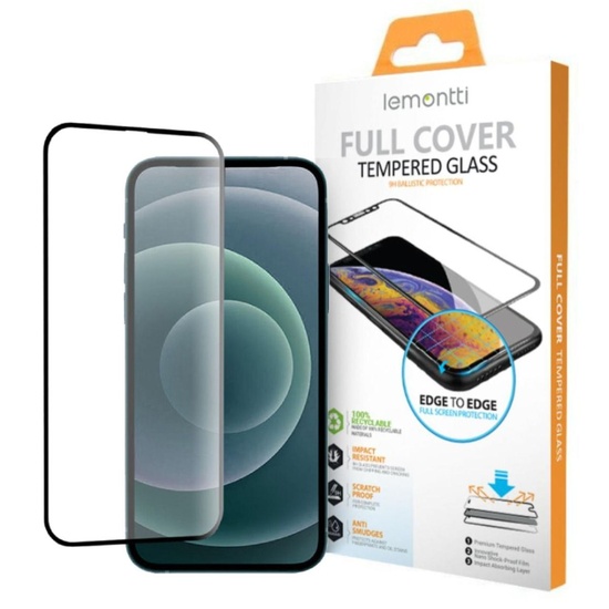 Pellicola in vetro Lemontti Full Fit per Samsung Galaxy S25 Plus Nero