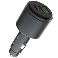 Devia Autoladegerät Extreme Speed ​​​​Schnellladegerät 116W 1 x USB-A + 2 x Typ-C, Grau