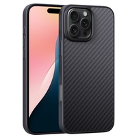 Funda Devia Kevlar Series Ultrafina MagSafe a prueba de golpes para iPhone 16 Pro Negra