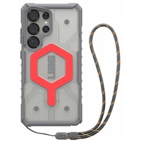 Funda UAG Pathfinder con imán transparente para Samsung Galaxy S25 Ultra Active Lava Lanyard