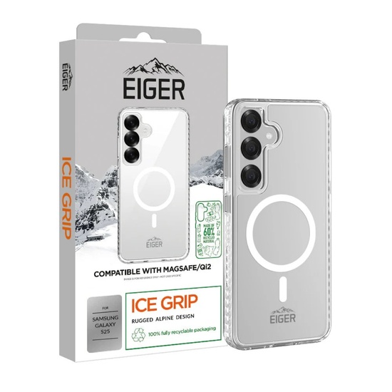 Eiger Husa Ice Grip Magsafe GRS Samsung Galaxy S25 Transparente