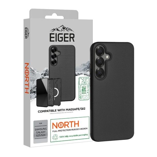 Eiger Husa North Magsafe GRS Samsung Galaxy S25 / S24 Black