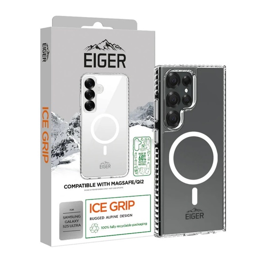 Eiger Husa Ice Grip Magsafe GRS Samsung Galaxy S25 Ultra Clear