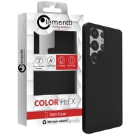 Custodia Lemontti in silicone liquido con ricarica magnetica per Samsung Galaxy S25 Ultra, nera