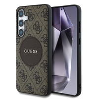 Guess Husa 4G Round Patch Classic Logo MagSafe Samsung Galaxy S25 Plus Maro