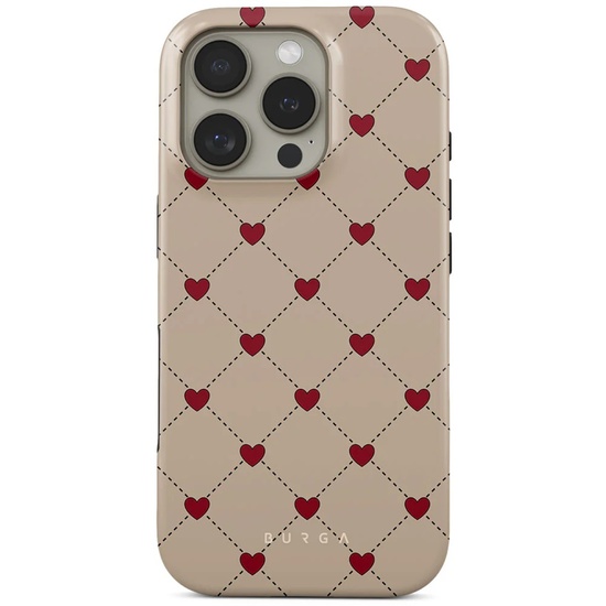 Funda Burga de doble capa con diseño de letra de amor para iPhone 16 Pro Max